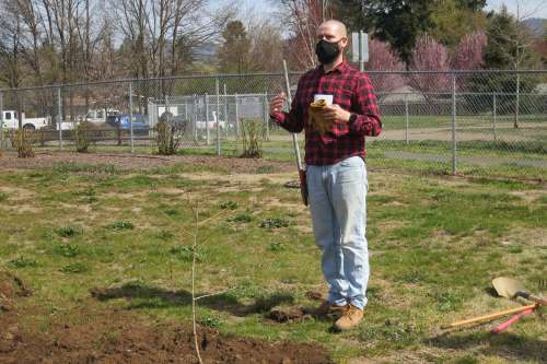 Tony Mecum organized the tree adoption and planting